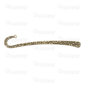 00-1719-1006-OXBR - Métal Signet Droit Laiton Antique 12.5cm Aevc Motifs Embossés 5pcs 00-1719-1006-OXBR,Accessoires de finition,Signets,Métal,Signet,Droit,12.5cm,Laiton Antique,Métal,With Embossed Designs,5pcs,Chine,montreal, quebec, canada, beads, wholesale