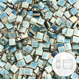 1101-7719-7.2GR - Bille de Verre Perle de Rocaille Tila 5MM Miyuki Vert Irisé Métallique Mat 2 Trous Japon TL2008 1101-7719-7.2GR,Billes,Verre,Tila,Bille,Perle de Rocaille,Verre,Verre,5mm,Carré,Tila,Beige,Vert,Irisé,Métallique,montreal, quebec, canada, beads, wholesale