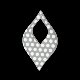 *DB-1106-0534-02 - Pendentif Resine Losange Anneau 30X49MM Clair Points Blancs 10pcs *DB-1106-0534-02,Pendentifs,Résine,Pendentif,Resin,30X49MM,Losange,Anneau,Transparent,Clair,White Dots,Chine,Dollar Bead,10pcs,montreal, quebec, canada, beads, wholesale