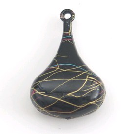 *M-1106-1106 - Pendentif de Plastique Gouttelette 24X35MM Noir Ligne de Fantaisie Bleu, Rouge et Or 125pcs *M-1106-1106,Pendentifs,Plastique,Pendentif,Plastique,Plastique,24X35MM,Goutte,Goutellette,Noir,Noir,Ligne de Fantaisie Bleu, Rouge et Or,Chine,125pcs,montreal, quebec, canada, beads, wholesale