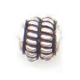 *1753-1802 - Bille Argent de Bali Cylindre de Fantaisie Avec 2 Lignes Torsadées 5X6MM 20pcs Indes *1753-1802,Argent de Bali,Billes,Bille,Métal,Argent de Bali,5X6MM,Cylindre,Cylindre de Fantaisie,Avec 2 Lignes Torsadées,Indes,20pcs,montreal, quebec, canada, beads, wholesale