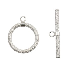 1754-0024 - Sterling Silver Toggle Clasp Tubular 15MM Stardust 2pcs 1754-0024,Sterling Silver,Findings,Toggle Clasp,Sterling Silver,Toggle Clasp,Cylinder,Tubular,15MM,Stardust,2pcs,China,montreal, quebec, canada, beads, wholesale